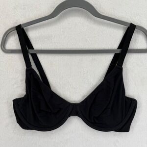 CUUP‎ The Plunge Bra Black 38D Micro Modal Lycra Underwire Adjustable